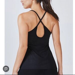 FABLETICS black spaghetti strap PENNY CAMI TANK TOP NWOT